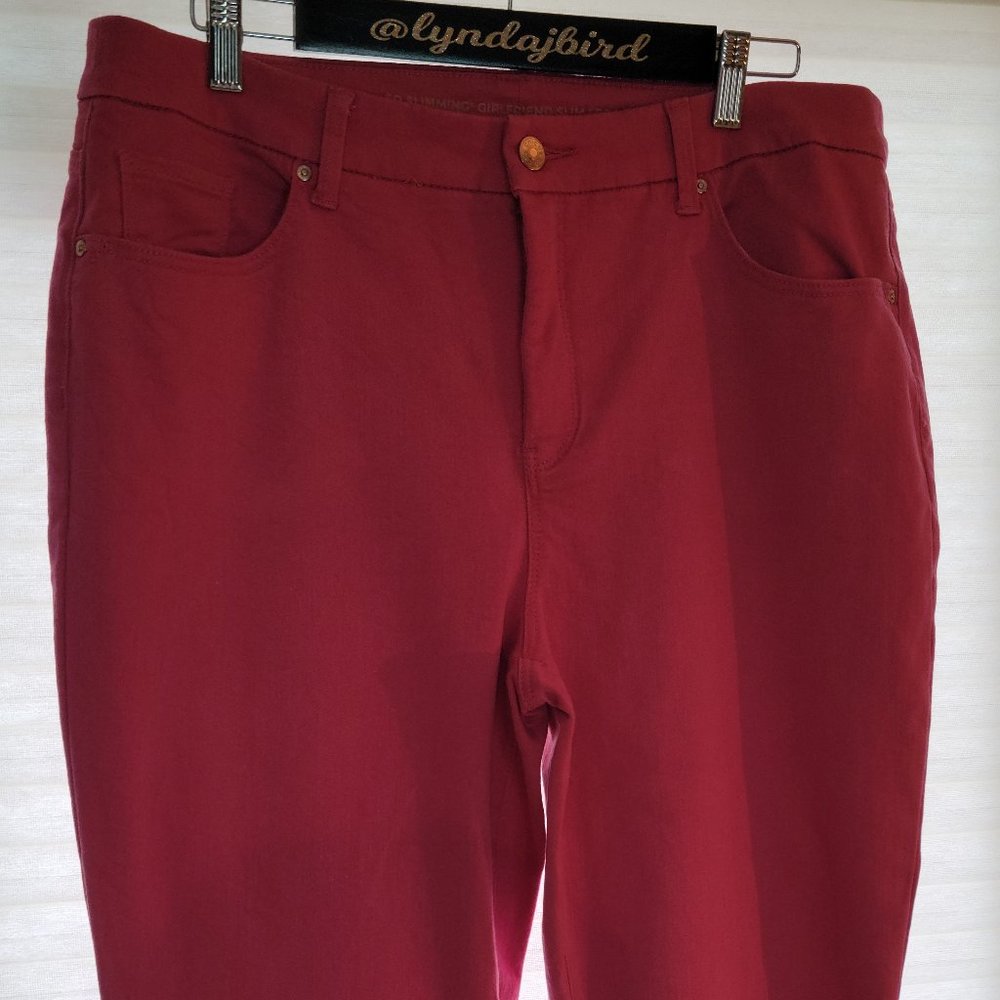 Women’s Pink Chico's So Slimming Girlfriend Ankle PANT Size 2.5 (14)